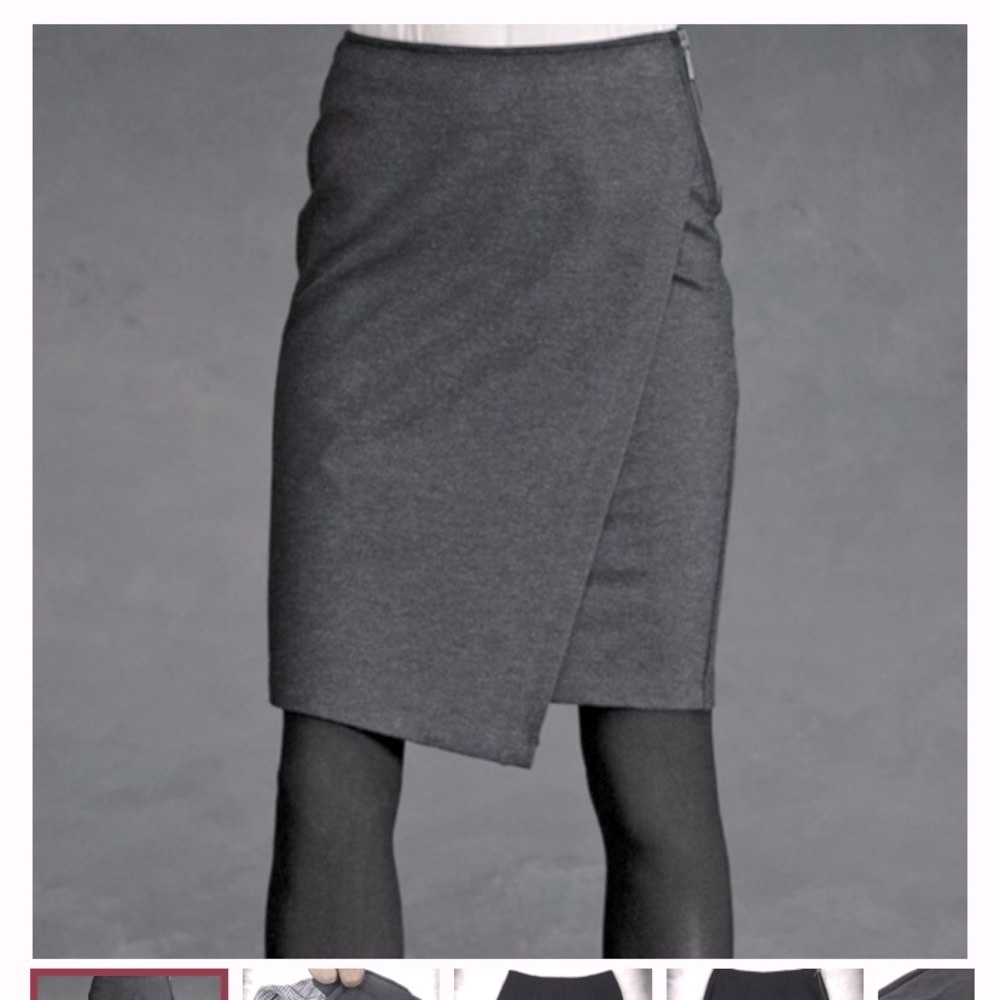 CAbi Women's faux wrap skirt sz0